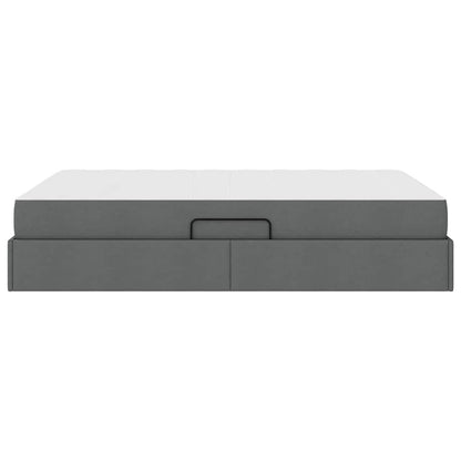 Letto con contenitore e materasso Grigio scuro 140 x 200 cm | homemem39