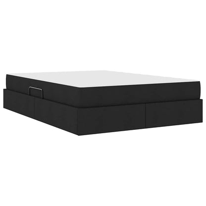 Letto con contenitore e materasso Nero 140 x 200 cm Poliestere | homemem39