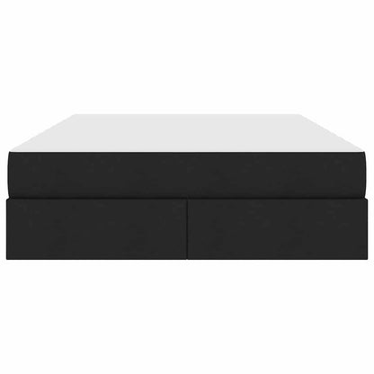Letto con contenitore e materasso Nero 140 x 200 cm Poliestere | homemem39