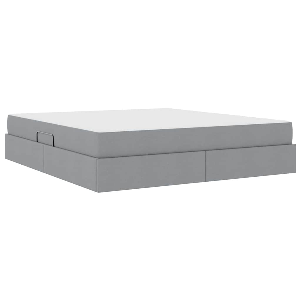 Letto con contenitore e materasso Grigio chiaro 160 x 200 cm | homemem39