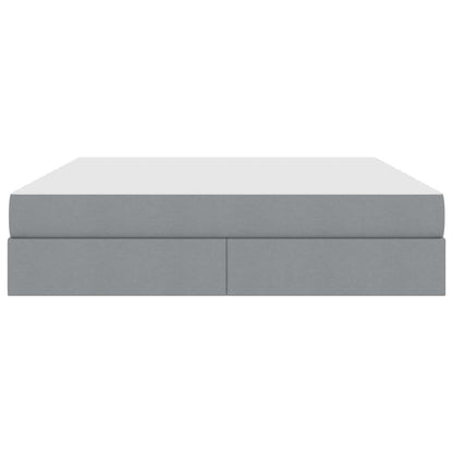 Letto con contenitore e materasso Grigio chiaro 160 x 200 cm | homemem39
