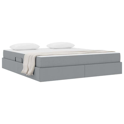 Letto con contenitore e materasso Grigio chiaro 160 x 200 cm | homemem39
