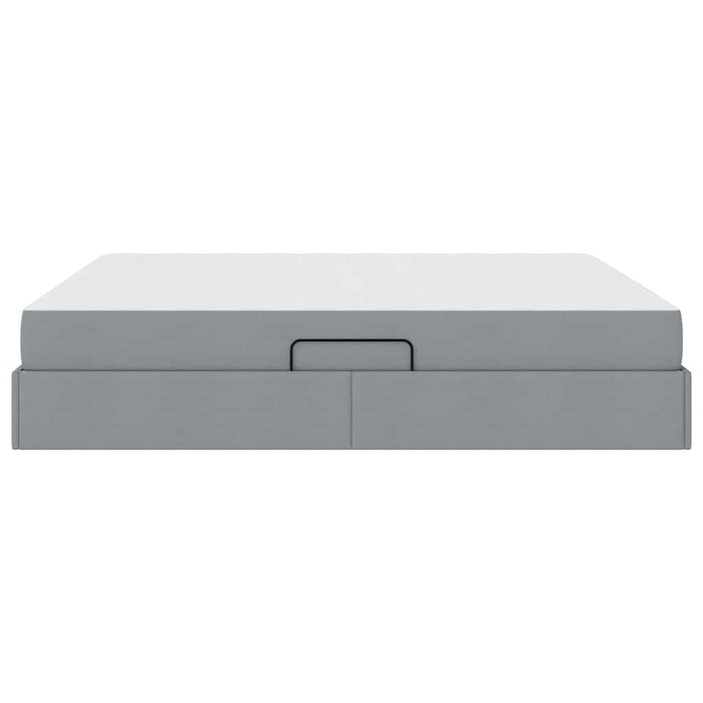 Letto con contenitore e materasso Grigio chiaro 160 x 200 cm | homemem39