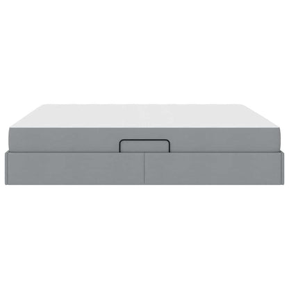 Letto con contenitore e materasso Grigio chiaro 160 x 200 cm | homemem39