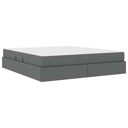 Letto con contenitore e materasso Grigio scuro 160 x 200 cm | homemem39