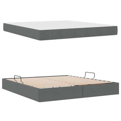 Letto con contenitore e materasso Grigio scuro 160 x 200 cm | homemem39