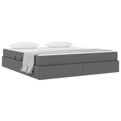 Letto con contenitore e materasso Grigio scuro 160 x 200 cm | homemem39