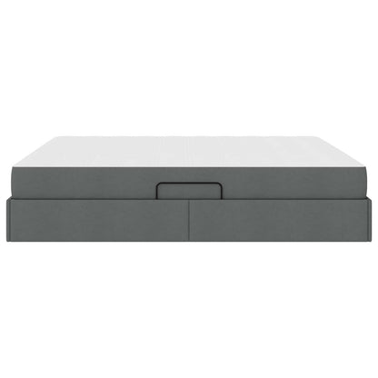 Letto con contenitore e materasso Grigio scuro 160 x 200 cm | homemem39