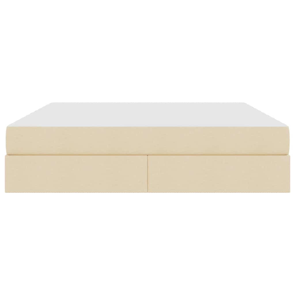 Letto con contenitore e materasso Crema 160 x 200 cm Poliestere | homemem39
