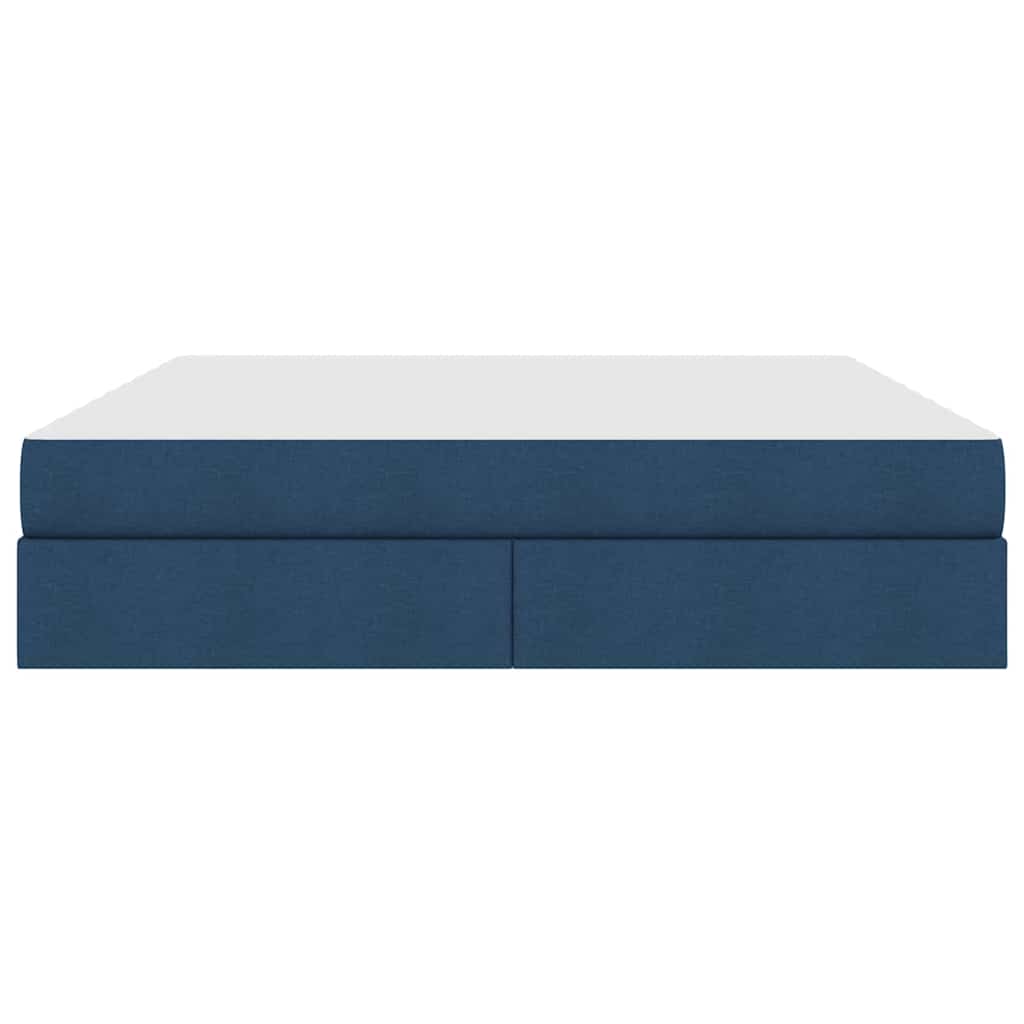 Letto con contenitore e materasso Blu 160 x 200 cm Poliestere | homemem39