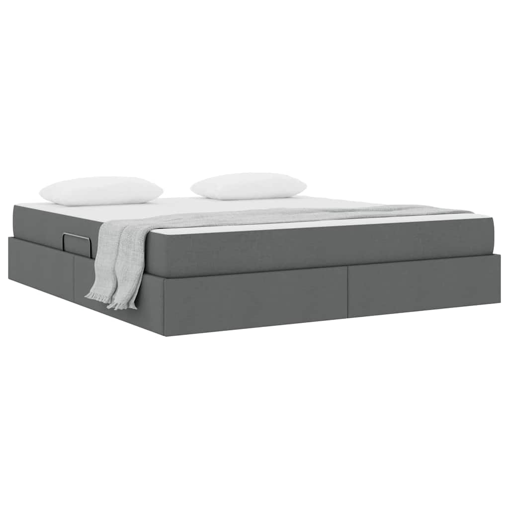 Letto con contenitore e materasso Grigio scuro 180 x 200 cm | homemem39