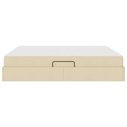 Letto con contenitore e materasso Crema 180 x 200 cm Poliestere | homemem39