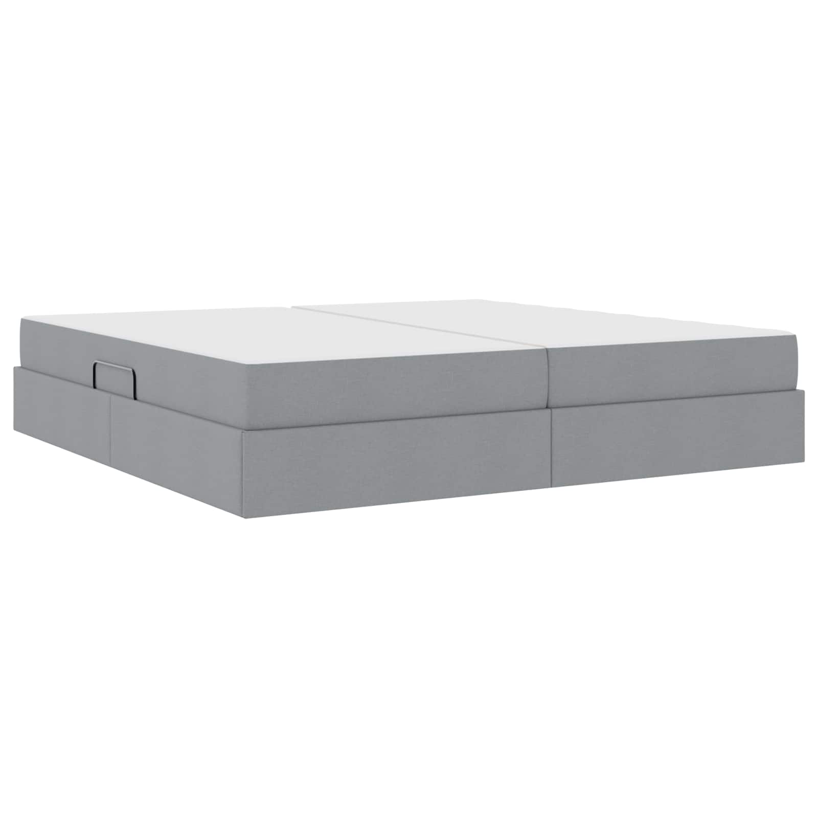 Letto con contenitore e materasso Grigio chiaro 200 x 200 cm | homemem39