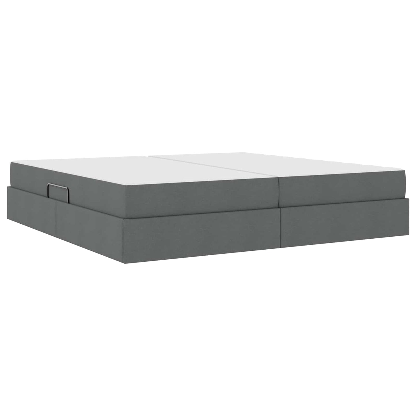 Letto con contenitore e materasso Grigio scuro 200 x 200 cm | homemem39