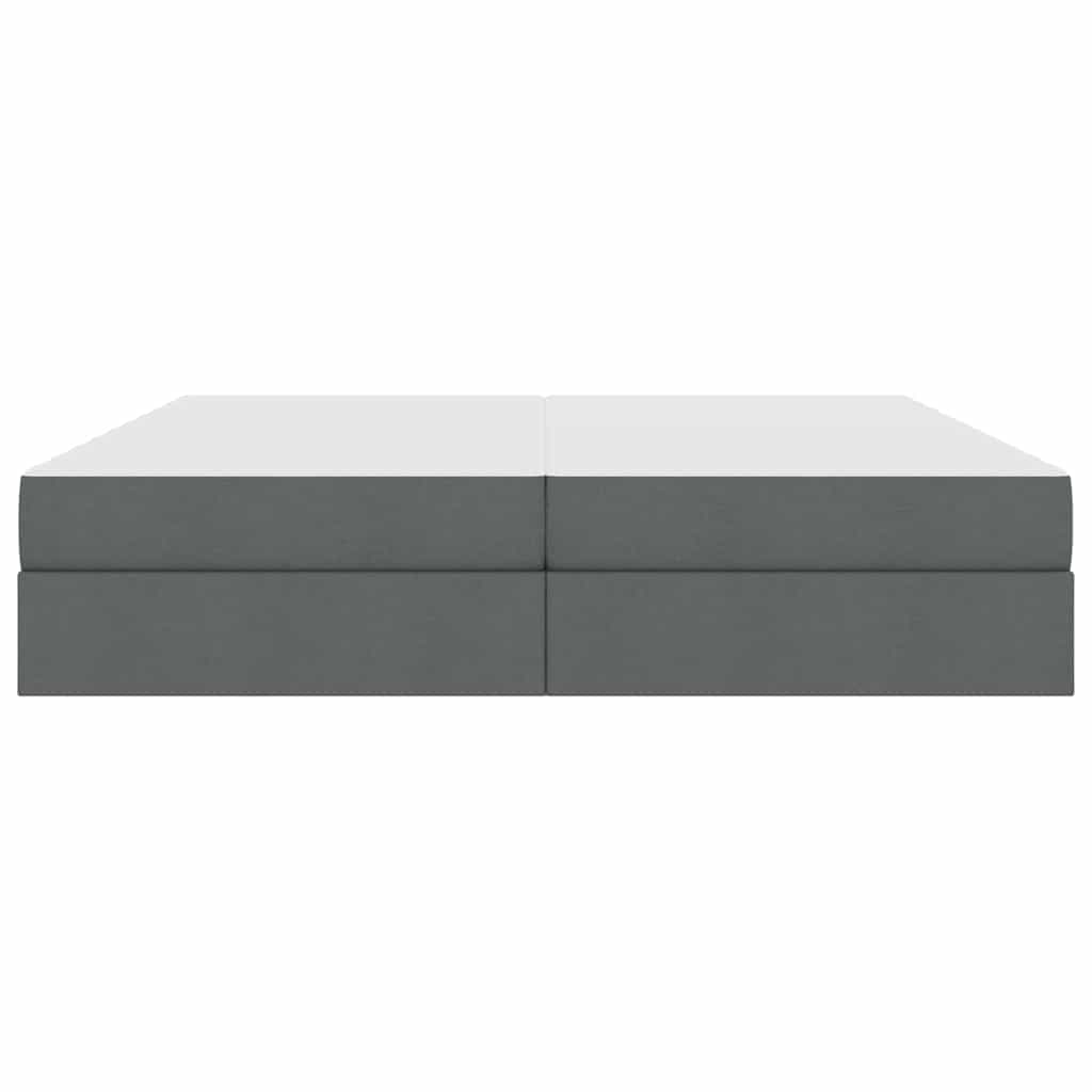 Letto con contenitore e materasso Grigio scuro 200 x 200 cm | homemem39