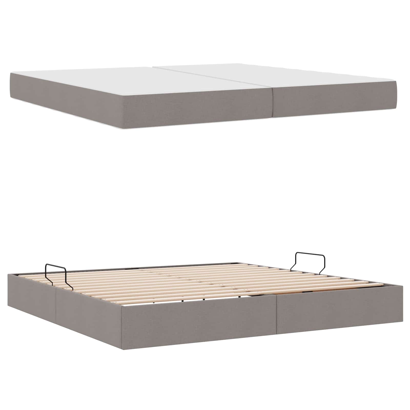 Letto con contenitore e materasso Talpa 200 x 200 cm Poliestere | homemem39