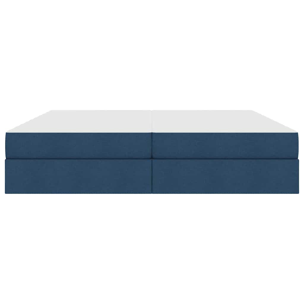 Letto con contenitore e materasso Blu 200 x 200 cm Poliestere | homemem39