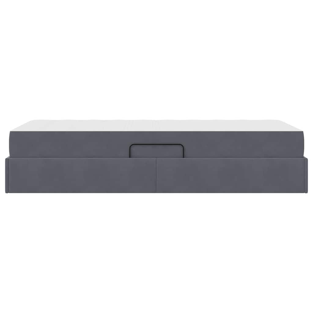 Letto con contenitore e materasso Grigio scuro 90 x 190 cm | homemem39