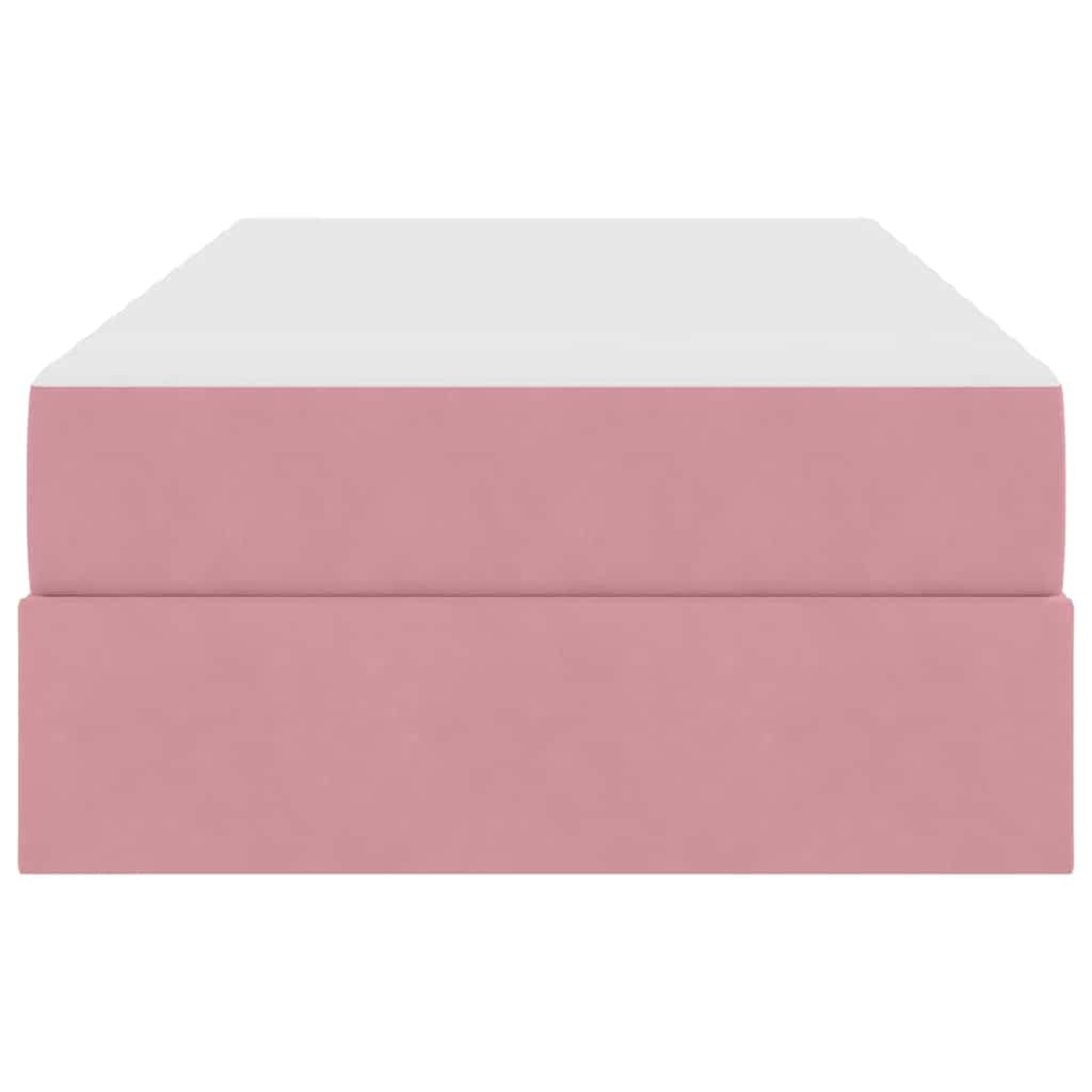 Letto con contenitore e materasso Rosa 90 x 190 cm Velluto | homemem39