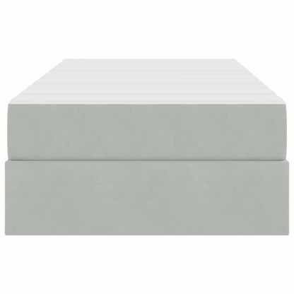 Letto con contenitore e materasso Grigio chiaro 90 x 200 cm | homemem39