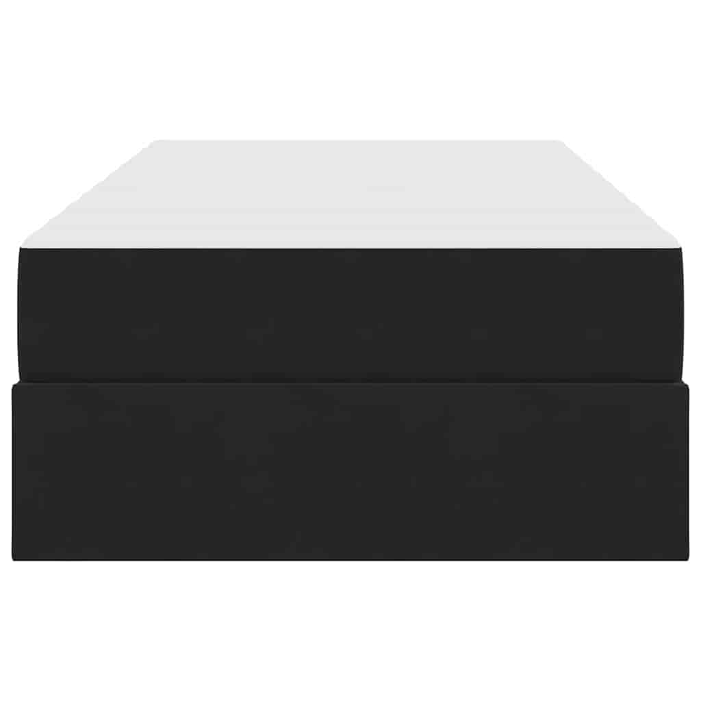 Letto con contenitore e materasso Nero 90 x 200 cm Velluto | homemem39