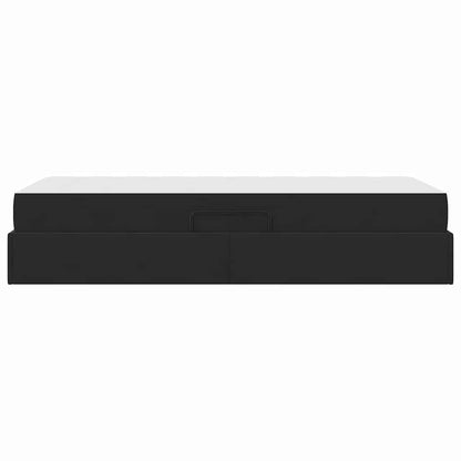 Letto con contenitore e materasso Nero 90 x 200 cm Velluto | homemem39