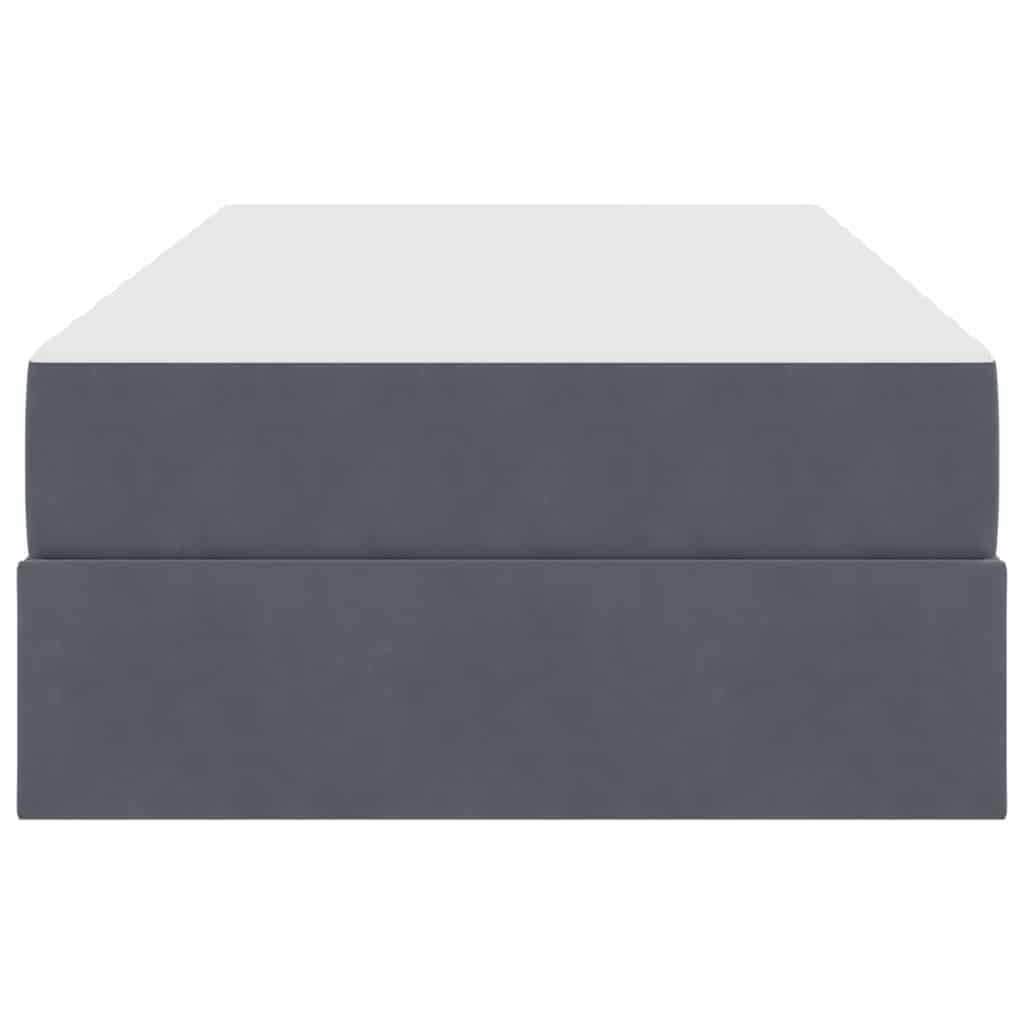 Letto con contenitore e materasso Grigio scuro 100 x 200 cm | homemem39