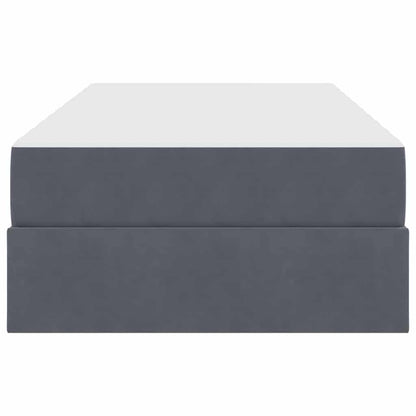Letto con contenitore e materasso Grigio scuro 100 x 200 cm | homemem39