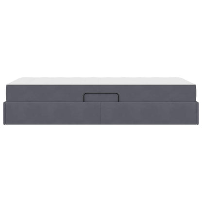 Letto con contenitore e materasso Grigio scuro 100 x 200 cm | homemem39