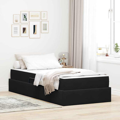 Letto con contenitore e materasso Nero 100 x 200 cm Velluto | homemem39