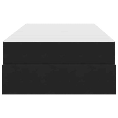 Letto con contenitore e materasso Nero 100 x 200 cm Velluto | homemem39