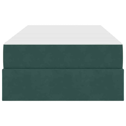 Letto con contenitore e materasso Verde Scuro 100 x 200 cm | homemem39