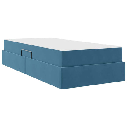 Letto con contenitore e materasso Blu Scuro 100 x 200 cm | homemem39