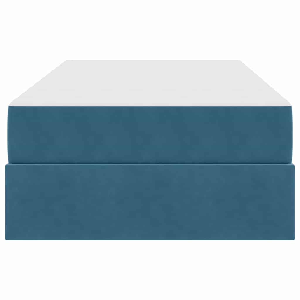 Letto con contenitore e materasso Blu Scuro 100 x 200 cm | homemem39