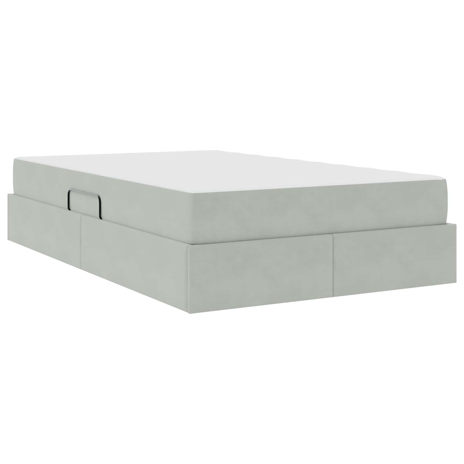 Letto con contenitore e materasso Grigio chiaro 120 x 190 cm | homemem39