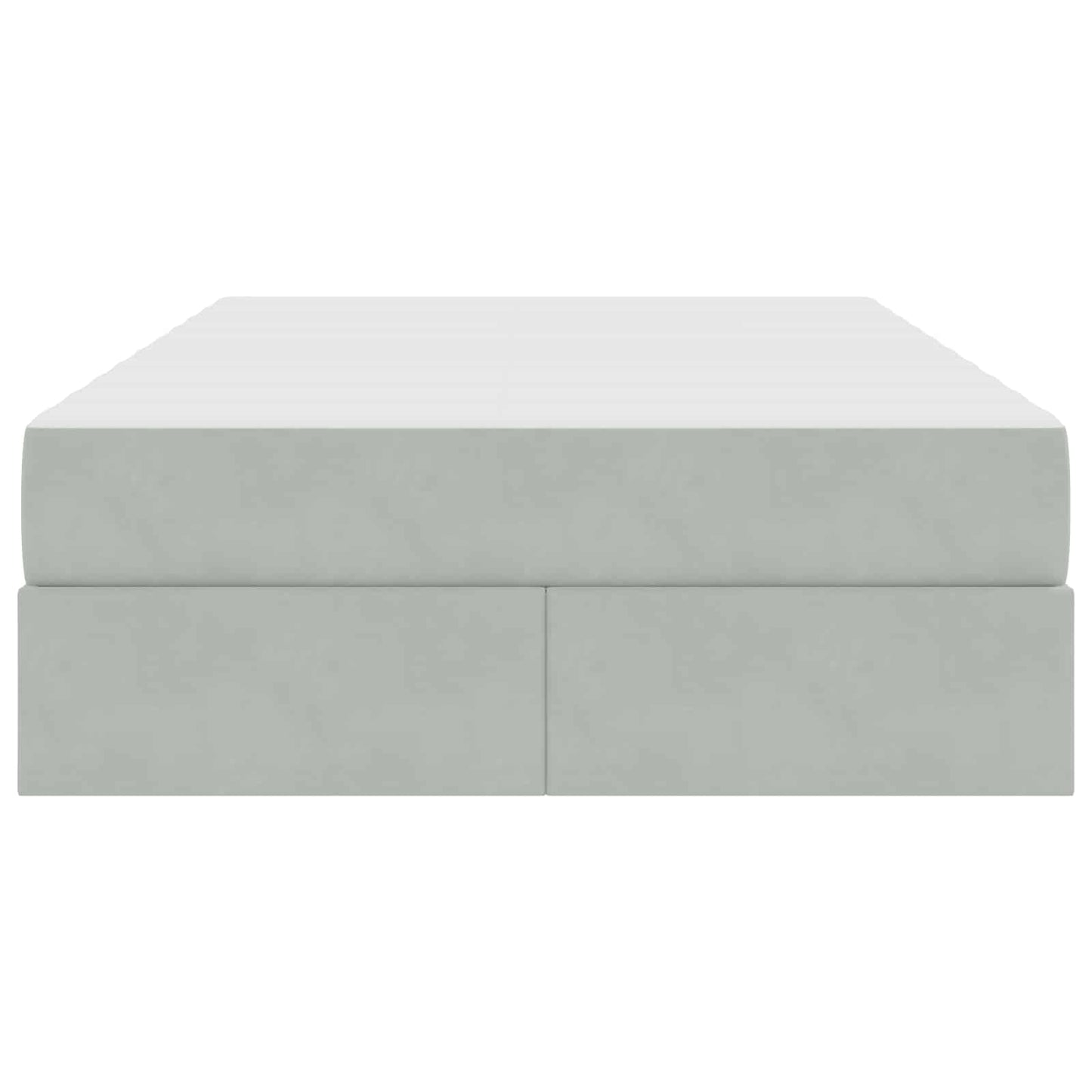 Letto con contenitore e materasso Grigio chiaro 120 x 190 cm | homemem39