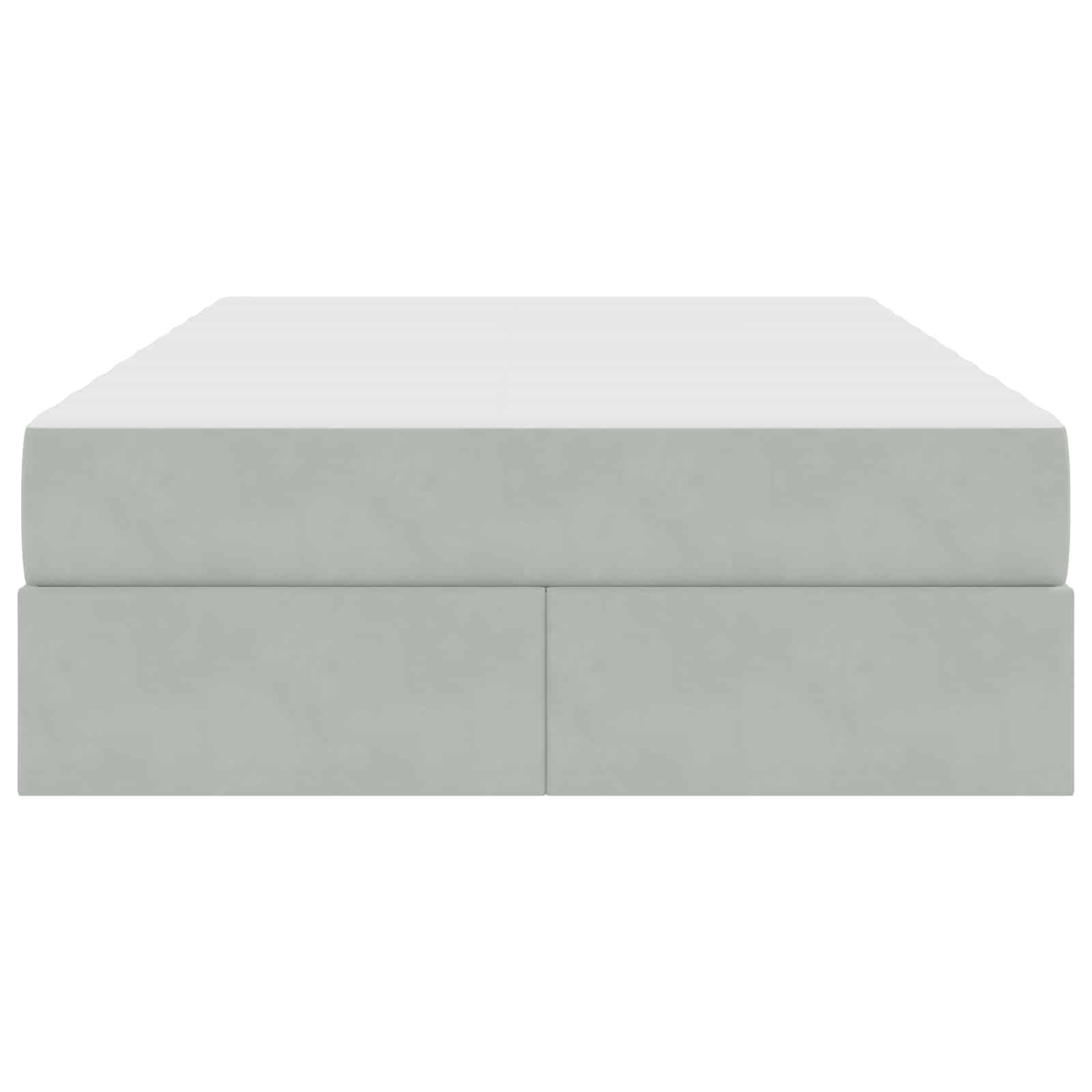 Letto con contenitore e materasso Grigio chiaro 120 x 190 cm | homemem39