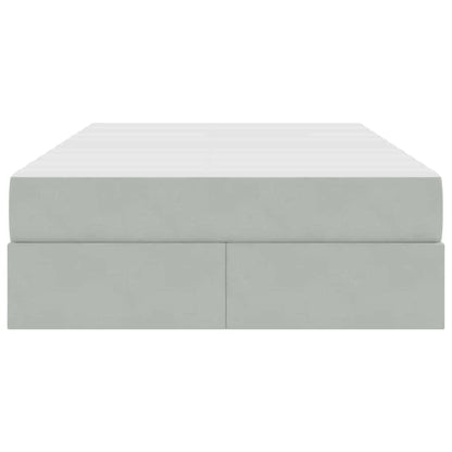 Letto con contenitore e materasso Grigio chiaro 120 x 200 cm | homemem39
