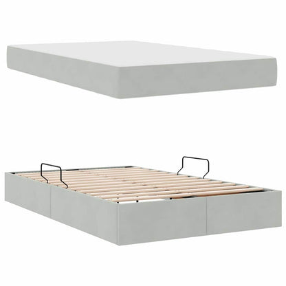 Letto con contenitore e materasso Grigio chiaro 120 x 200 cm | homemem39