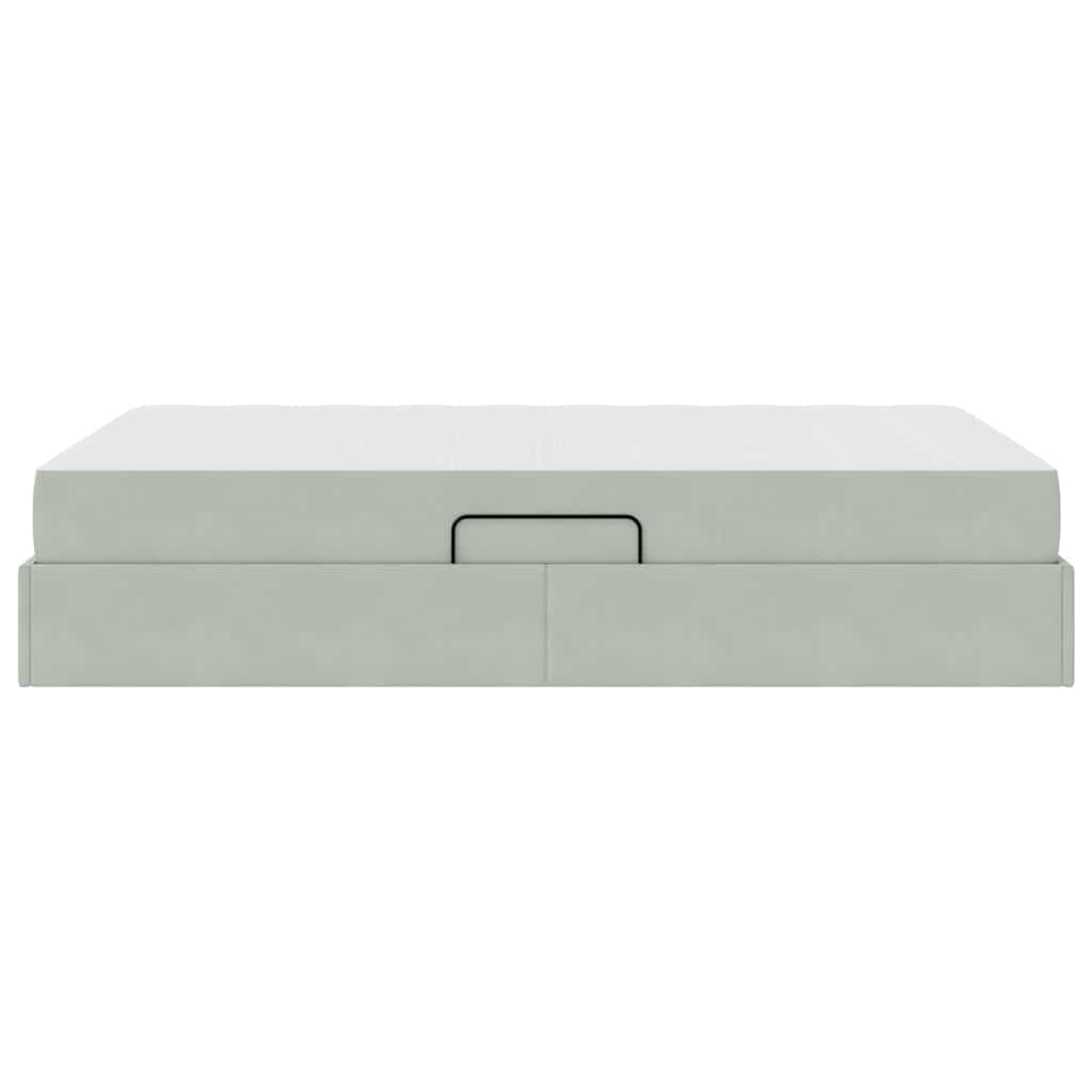 Letto con contenitore e materasso Grigio chiaro 120 x 200 cm | homemem39
