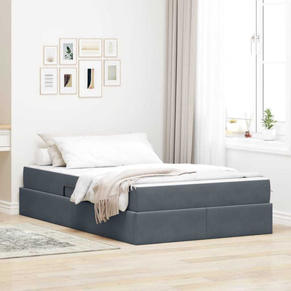 Letto con contenitore e materasso Grigio scuro 120 x 200 cm | homemem39