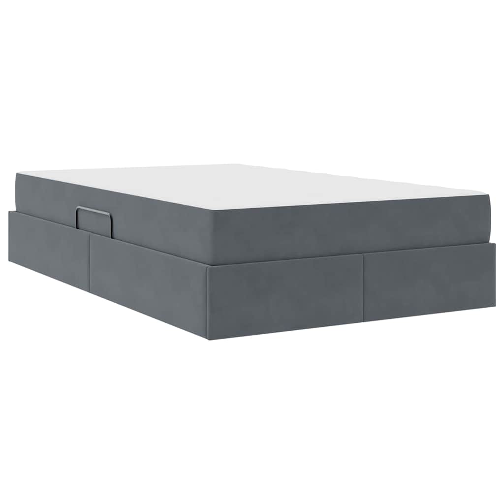 Letto con contenitore e materasso Grigio scuro 120 x 200 cm | homemem39