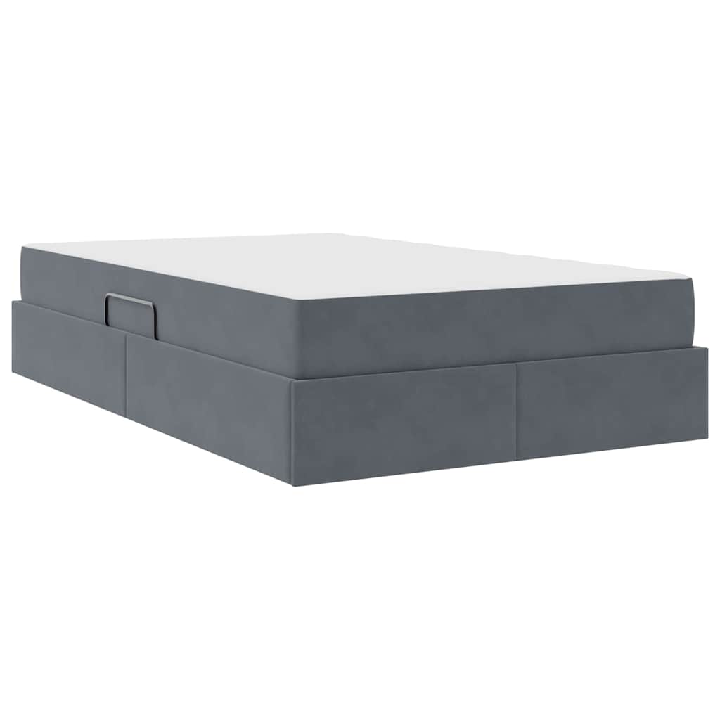 Letto con contenitore e materasso Grigio scuro 120 x 200 cm | homemem39