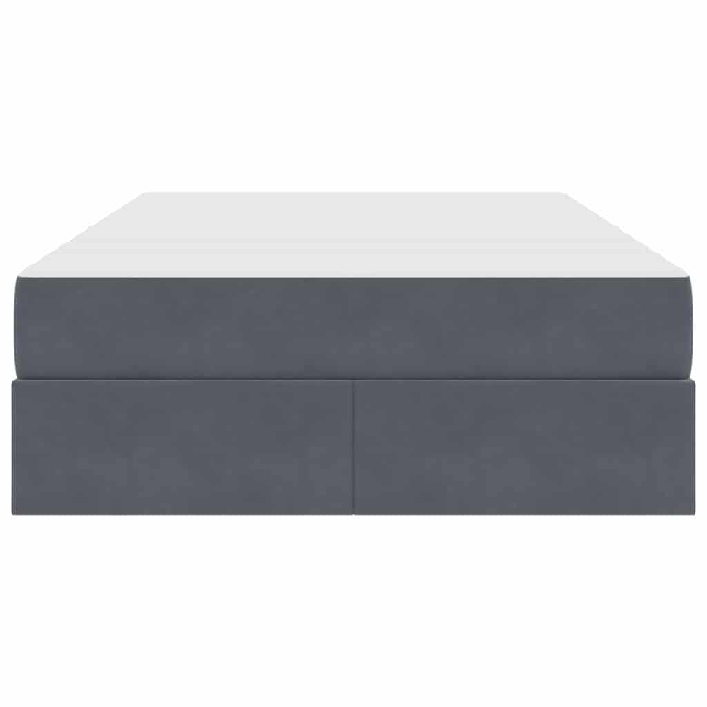 Letto con contenitore e materasso Grigio scuro 120 x 200 cm | homemem39