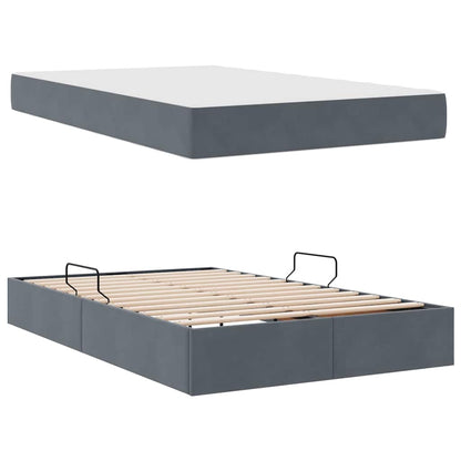 Letto con contenitore e materasso Grigio scuro 120 x 200 cm | homemem39