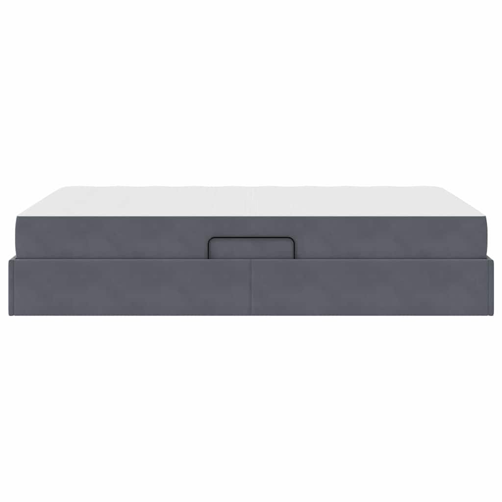 Letto con contenitore e materasso Grigio scuro 120 x 200 cm | homemem39