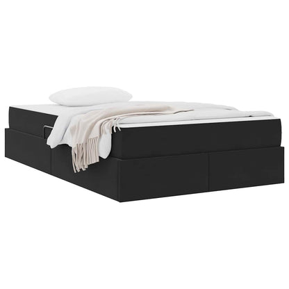 Letto con contenitore e materasso Nero 120 x 200 cm Velluto | homemem39