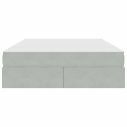 Letto con contenitore e materasso Grigio chiaro 140 x 190 cm | homemem39