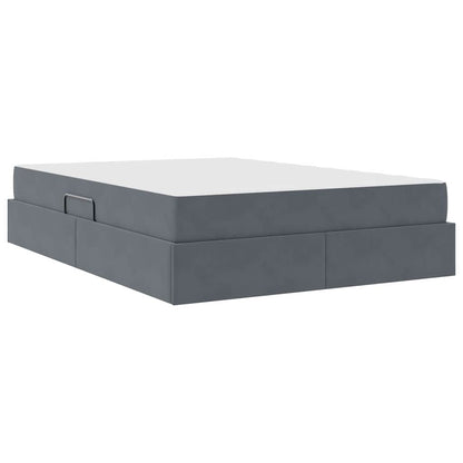 Letto con contenitore e materasso Grigio scuro 140 x 190 cm | homemem39