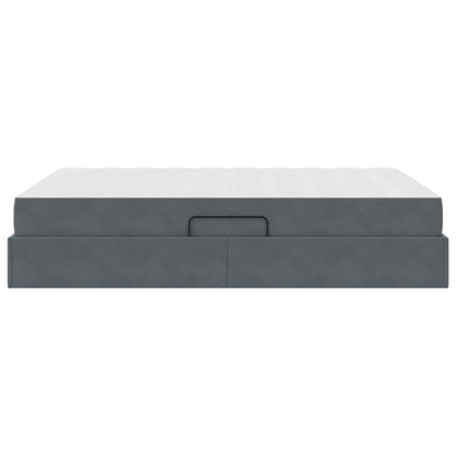 Letto con contenitore e materasso Grigio scuro 140 x 190 cm | homemem39